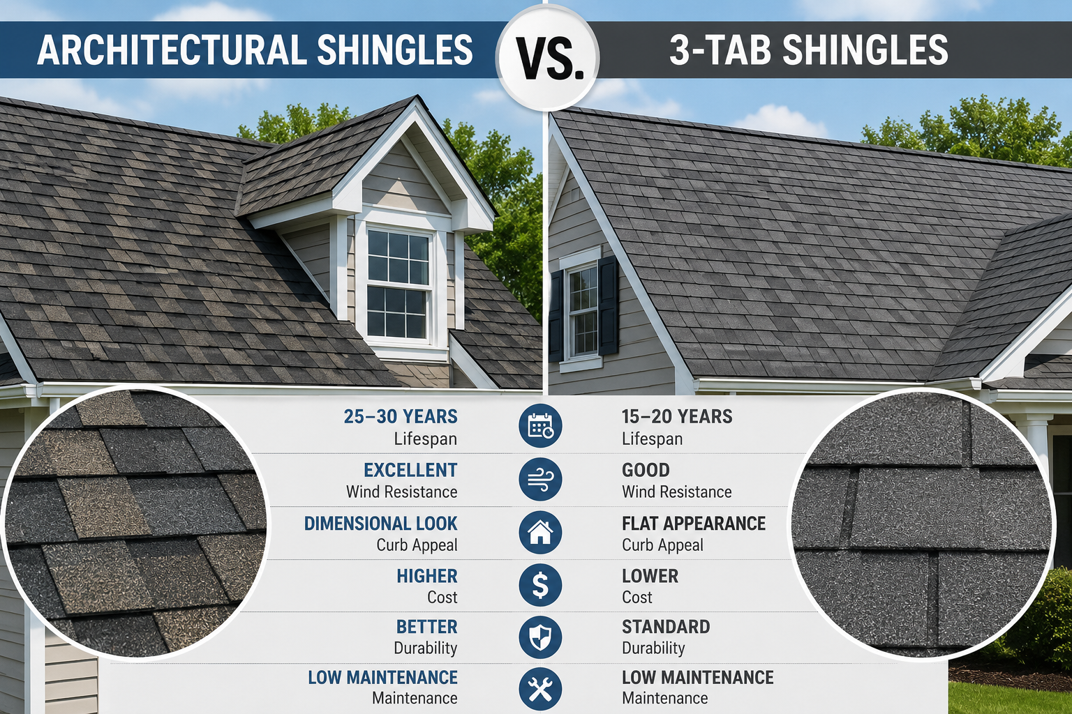 Architectural vs. 3-Tab Shingles: NJ Guide