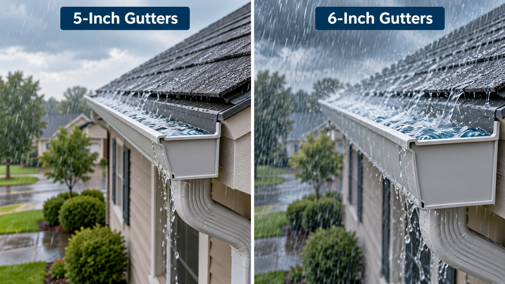 5 Inch vs 6 Inch Gutters
